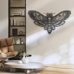 emo goth butterfly skull metal sign halloween decoration for home 1