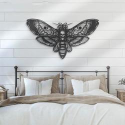 emo goth butterfly skull metal sign halloween decoration for home 3