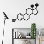 estrogen molecule metal wall art laser cut metal sign science art chemistry art decor for room 0