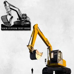 excavator digging excavater operator heavy machinery excavator driver patriotic art custom metal signs 2