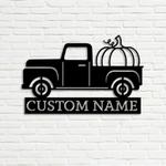 fall truck pumpkins patch pumpkin farm welcome custom metal signs gift for farmer 0