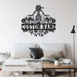 farm floral farmer personalized metal sign decoration for room farmhouse 1