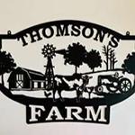 farm house wall art cow chicken farmer personalized metal sign 0