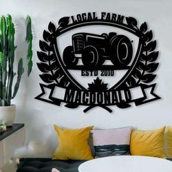 farm metal sign tractor personalized metal farm sign farmhouse anniversary gift 1