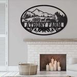 farm scene metal wall art farmhouse decor personalized farm cut metal sign 0