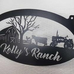 farm sign barn outdoor farmhouse decor custom metal farm sign ranch 3