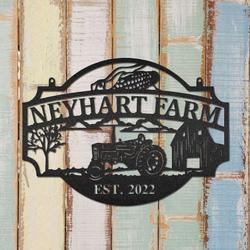 farm sign outdoor farmhouse custom metal farm sign 1