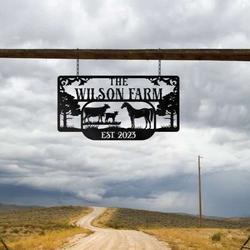 farm sign ranch farmville farmhouse custom metal sign 1