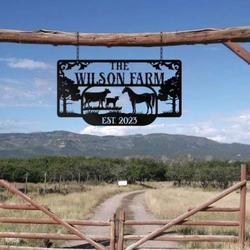 farm sign ranch farmville farmhouse custom metal sign 2