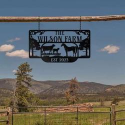farm sign ranch farmville farmhouse custom metal sign 3