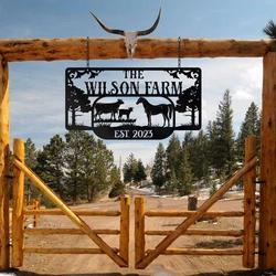 farm sign ranch farmville farmhouse custom metal sign 4