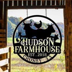 farmhouse custom metal farm sign farmer gift outdoor decor 1