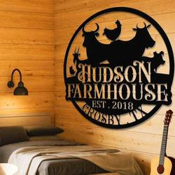 farmhouse custom metal farm sign farmer gift outdoor decor 2