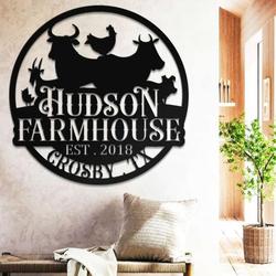 farmhouse custom metal farm sign farmer gift outdoor decor 3