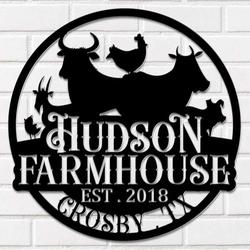 farmhouse custom metal farm sign farmer gift outdoor decor 4