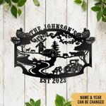 farmhouse farm decoration personalized cut metal sign 0