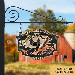 farmhouse farm decoration personalized cut metal sign 3