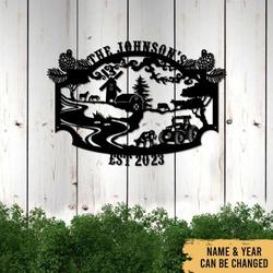 farmhouse farm decoration personalized cut metal sign 5