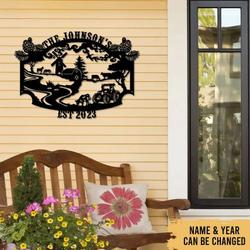 farmhouse farm decoration personalized cut metal sign 6