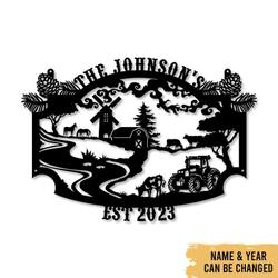 farmhouse farm decoration personalized cut metal sign 8