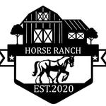 farmhouse name metal sign horse ranch outdoor family ranch sign horse lover gift 0