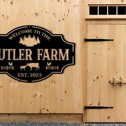 farmhouse welcome farm entry road front gate wall decor custom metal signs gift for farmer 1