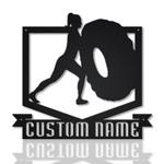 female bodybuilder metal sign personalized metal name signs home decor sport lovers gifts 0