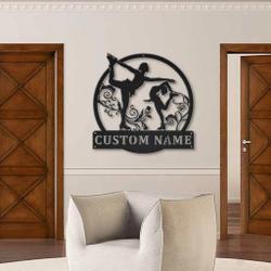 figure skating sport metal sign personalized metal name signs home decor sport lovers gifts 1