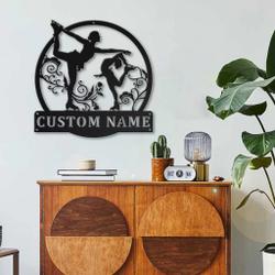 figure skating sport metal sign personalized metal name signs home decor sport lovers gifts 2