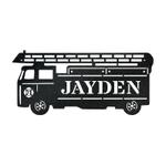 fire engine ladder truck monogram fire department business custom metal signs 0
