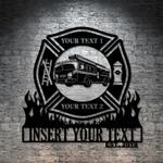 firefighter firetruck fire department custom metal signs 0