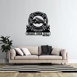 firefighter firetruck fire department custom metal signs 1