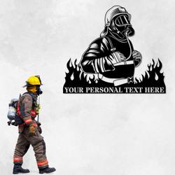 firefighter first responder fire and rescue fire department custom metal signs 3