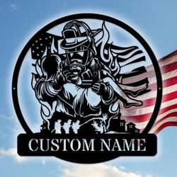 firefighter first responders rescue fire department custom metal signs 2