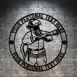 firefighter name fire department custom metal signs 0