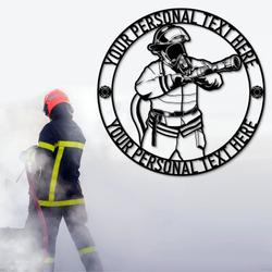 firefighter name fire department custom metal signs 1