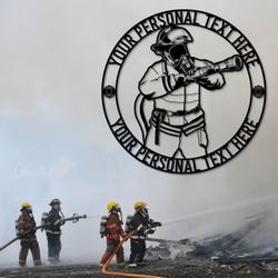 firefighter name fire department custom metal signs 2