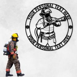 firefighter name fire department custom metal signs 3