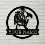 firefighter personalized metal sign custom fireman name gift for man 0