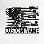 fireman personalized us firefighter metal sign fire department decor gift for dad 0