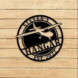 floatplane airplane hangar decor personalized metal sign aircraft gift for pilot 2