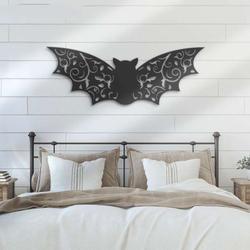 floral bat metal sign halloween signs halloween decoration for home 1