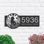 floral cat moon phases cats address sign house number plaque custom metal signs 0