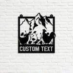 floral chicken farm mountain custom metal signs gift for farmer 0