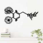 floral dopamine molecule science art chemistry art custom metal signs 0