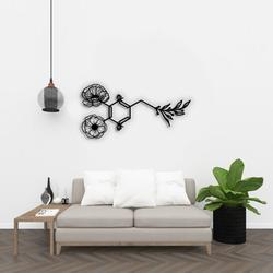 floral dopamine molecule science art chemistry art custom metal signs 2