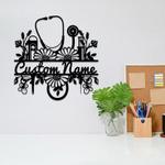 floral stethoscope nurse doctor business clinic custom metal signs 0
