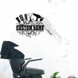 flower hair stylist hair salon business custom metal signs 1