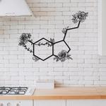 flowered serotonin symbol of happiness science art chemistry art custom metal signs 0