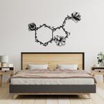 flowered serotonin symbol of happiness v1 science art chemistry art custom metal signs 0